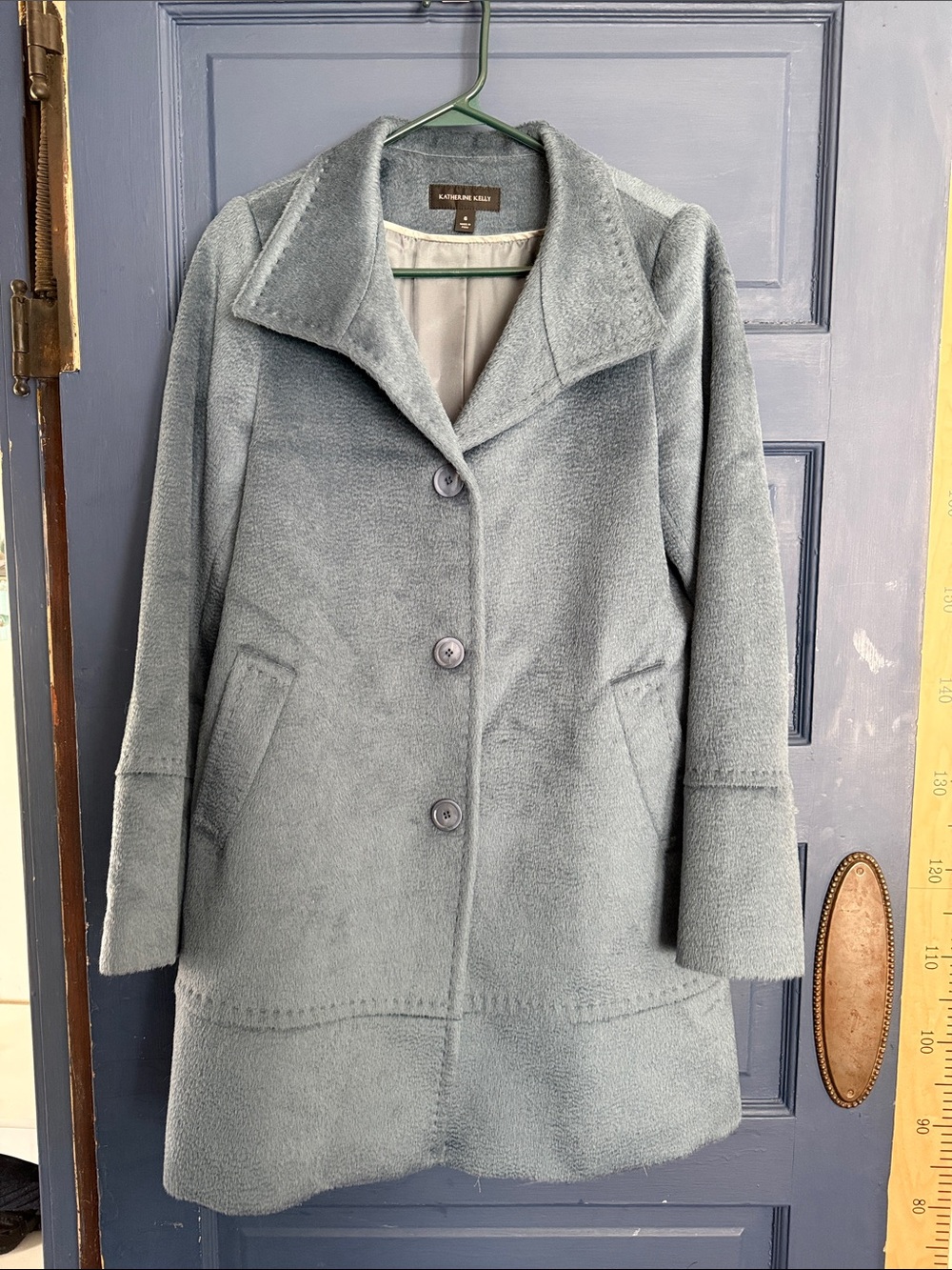 Katherine Kelly Powder Blue Wool Pea Coat